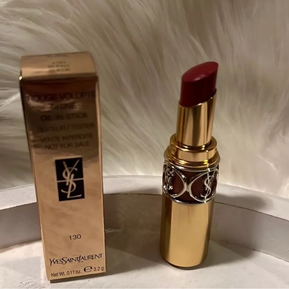 YSL Rouge Volupte Shine Oil In Stick Lipstick 130 Burnt Suede - Picture 2 of 6